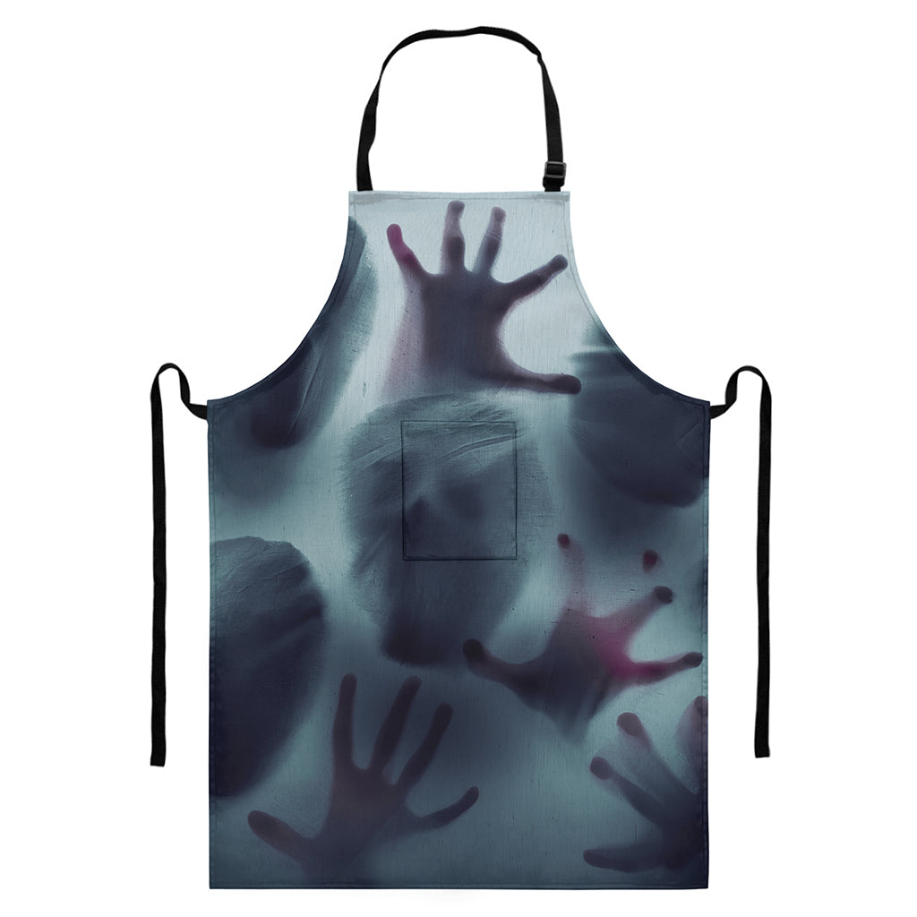 Screaming Horror Ghost 3D Print Bib Apron With Pocket