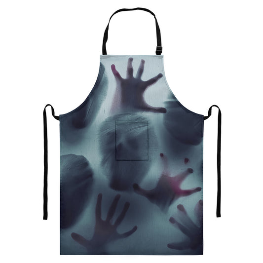 Screaming Horror Ghost 3D Print Bib Apron With Pocket