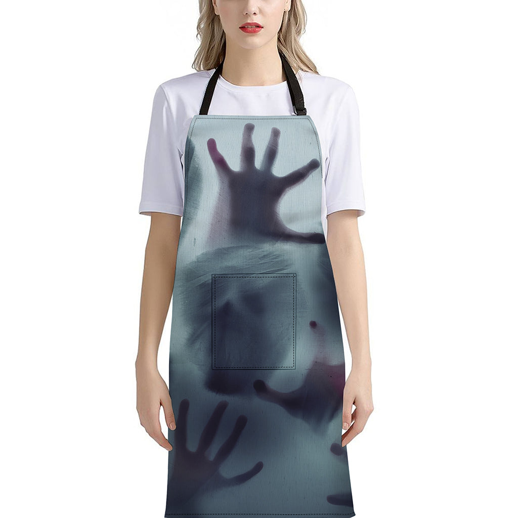 Screaming Horror Ghost 3D Print Bib Apron With Pocket