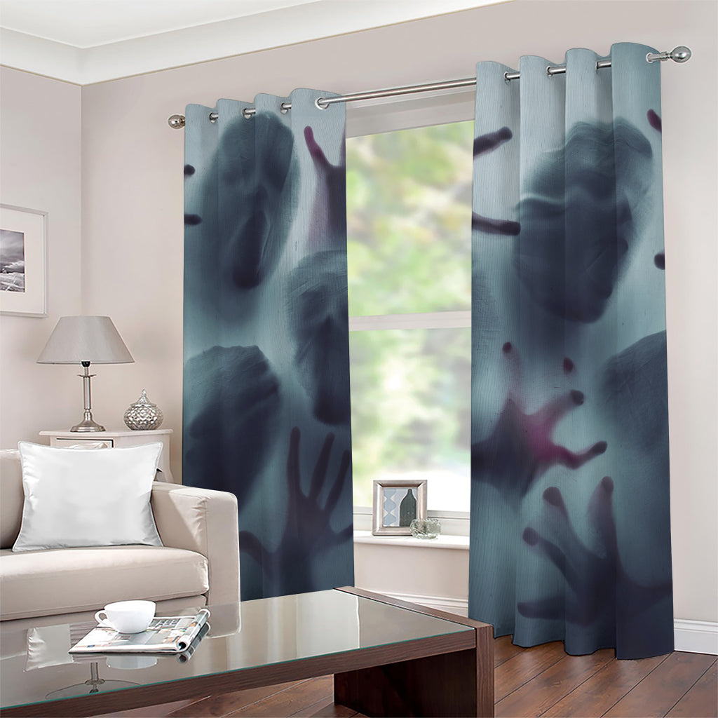 Screaming Horror Ghost 3D Print Blackout Grommet Curtains