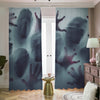 Screaming Horror Ghost 3D Print Blackout Pencil Pleat Curtains