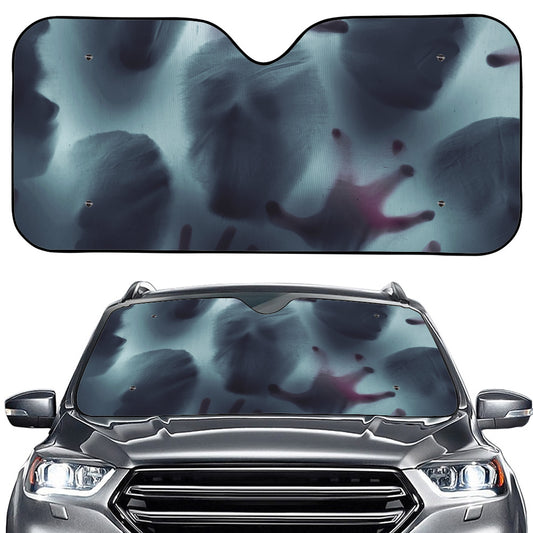 Screaming Horror Ghost 3D Print Car Windshield Sun Shade