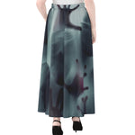 Screaming Horror Ghost 3D Print Chiffon Maxi Skirt