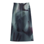 Screaming Horror Ghost 3D Print Cotton Front Slit Maxi Skirt