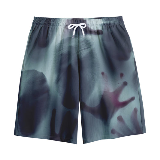 Screaming Horror Ghost 3D Print Cotton Shorts