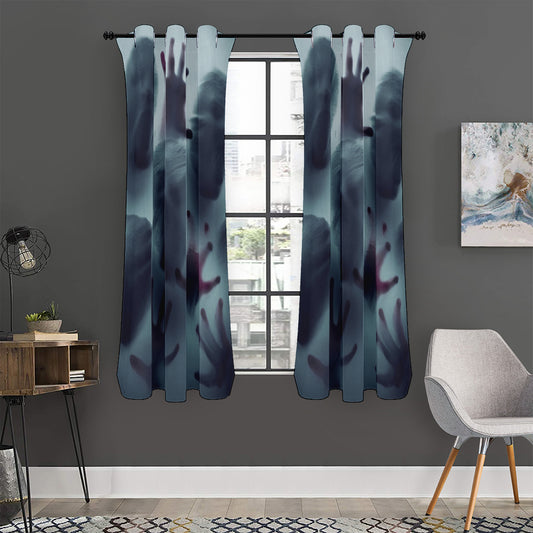 Screaming Horror Ghost 3D Print Curtain