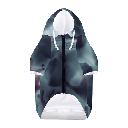 Screaming Horror Ghost 3D Print Dog Zip Up Hoodie