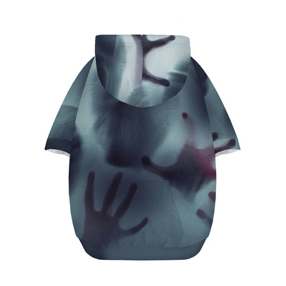 Screaming Horror Ghost 3D Print Dog Zip Up Hoodie
