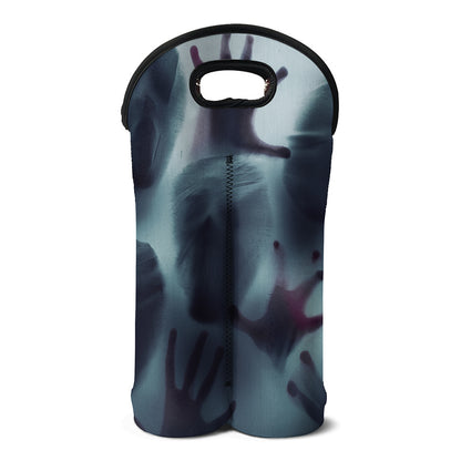 Screaming Horror Ghost 3D Print Double Neoprene Wine Tote