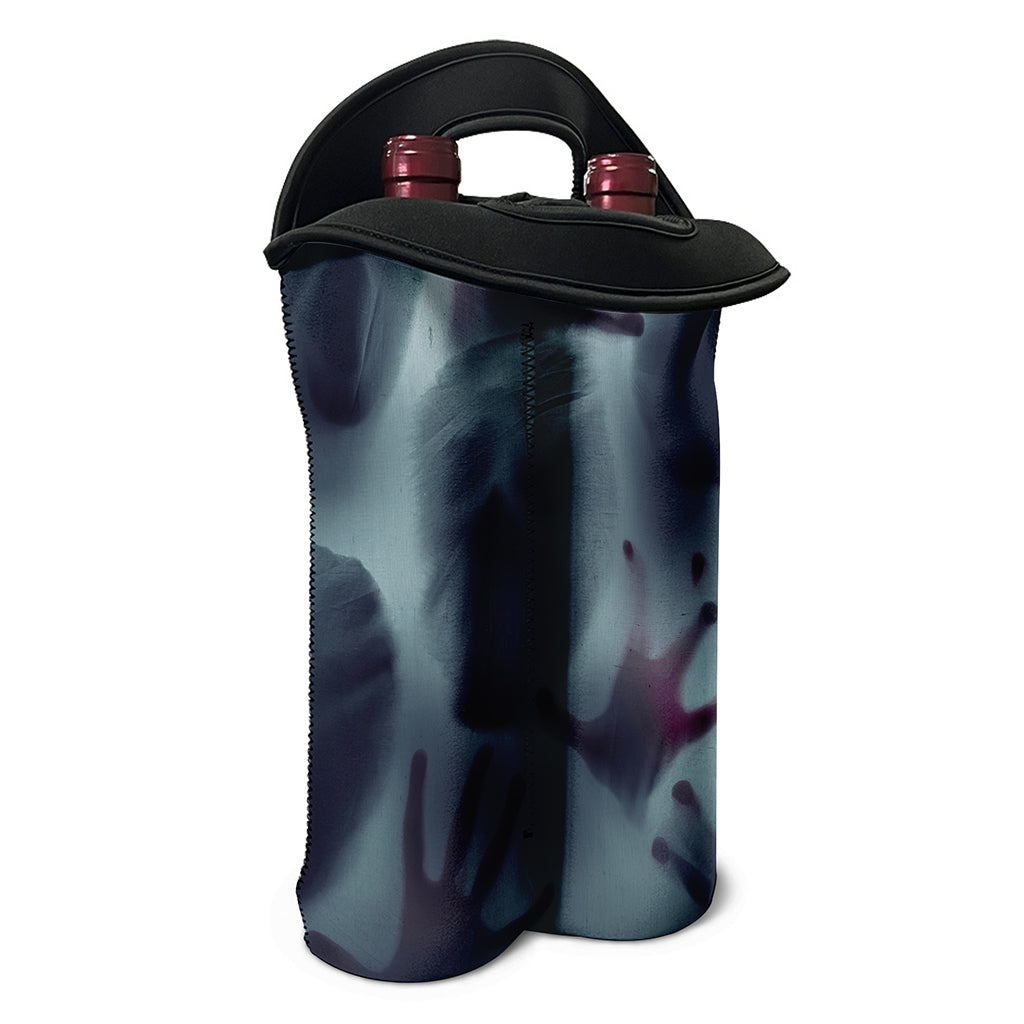 Screaming Horror Ghost 3D Print Double Neoprene Wine Tote