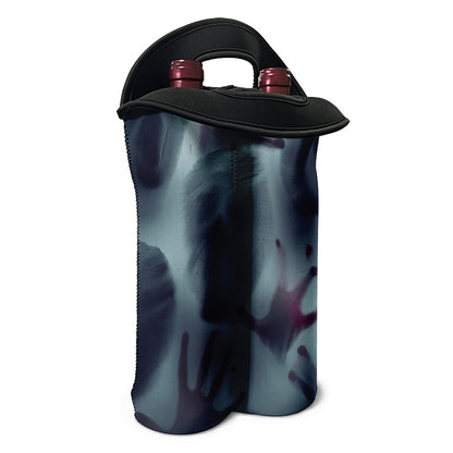 Screaming Horror Ghost 3D Print Double Neoprene Wine Tote