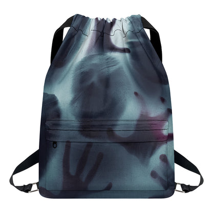 Screaming Horror Ghost 3D Print Drawstring Backpack