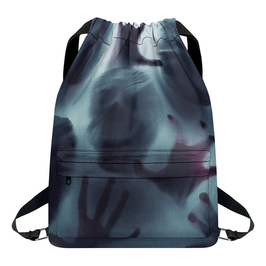 Screaming Horror Ghost 3D Print Drawstring Backpack