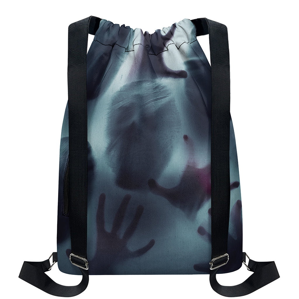 Screaming Horror Ghost 3D Print Drawstring Backpack