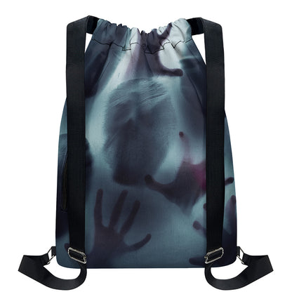 Screaming Horror Ghost 3D Print Drawstring Backpack