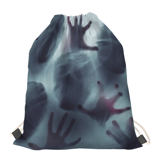 Screaming Horror Ghost 3D Print Drawstring Bag