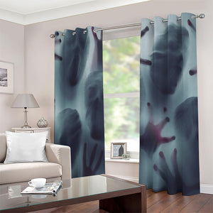 Screaming Horror Ghost 3D Print Extra Wide Grommet Curtains