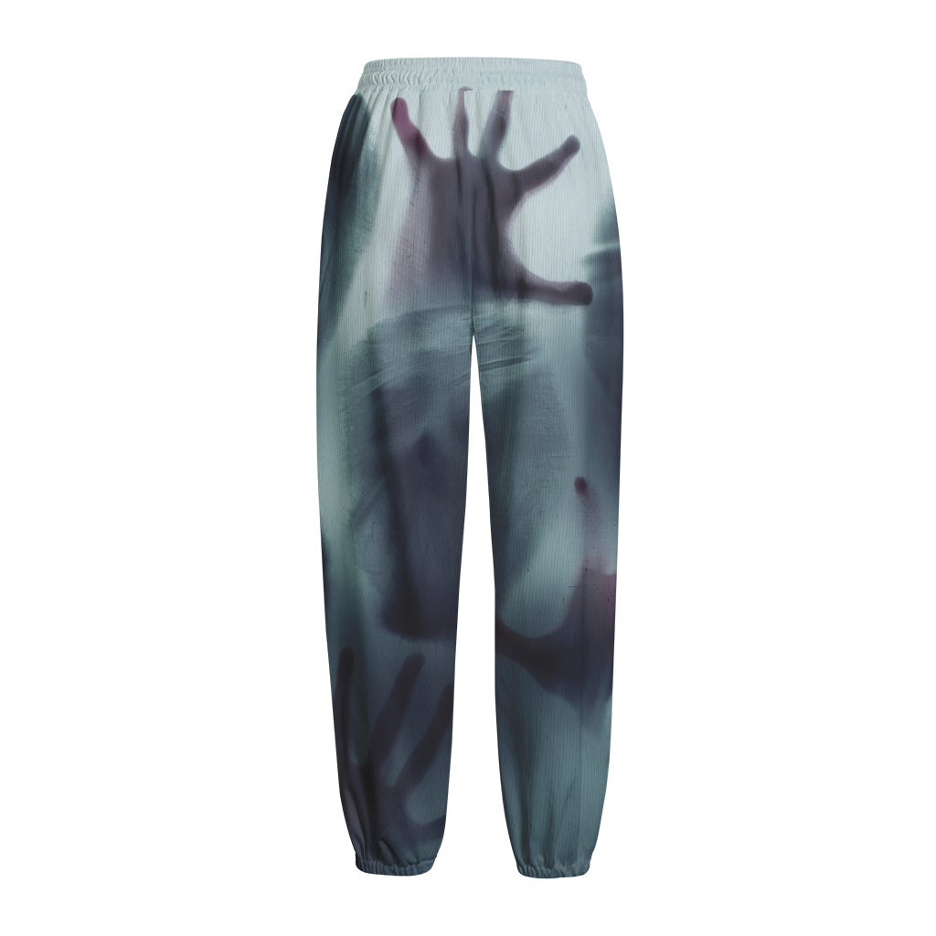 Screaming Horror Ghost 3D Print Fleece Lined Knit Pants