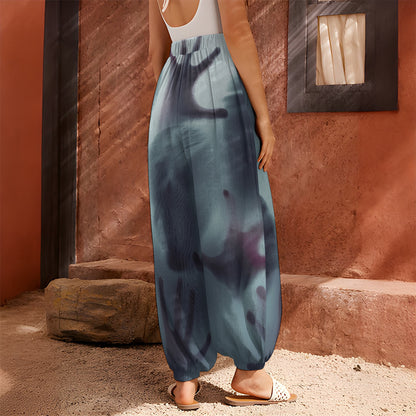 Screaming Horror Ghost 3D Print Harem Pants