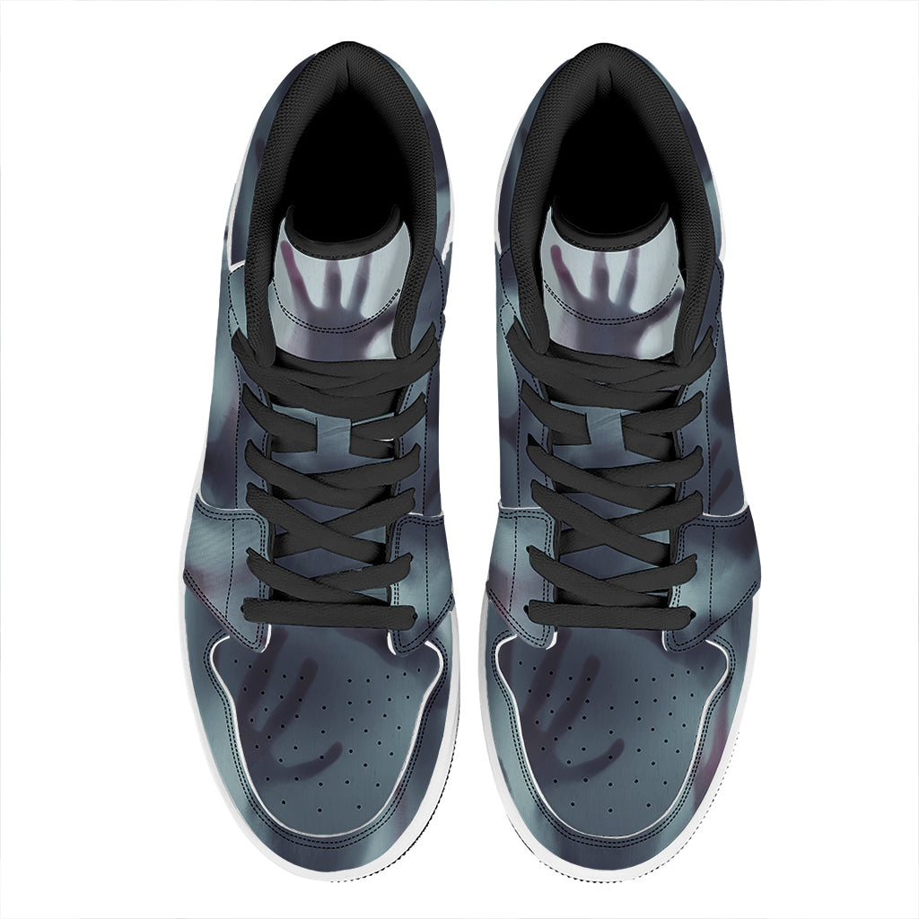 Screaming Horror Ghost 3D Print High Top Leather Sneakers