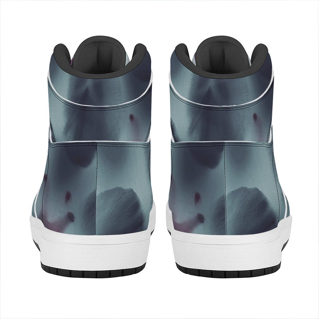 Screaming Horror Ghost 3D Print High Top Leather Sneakers