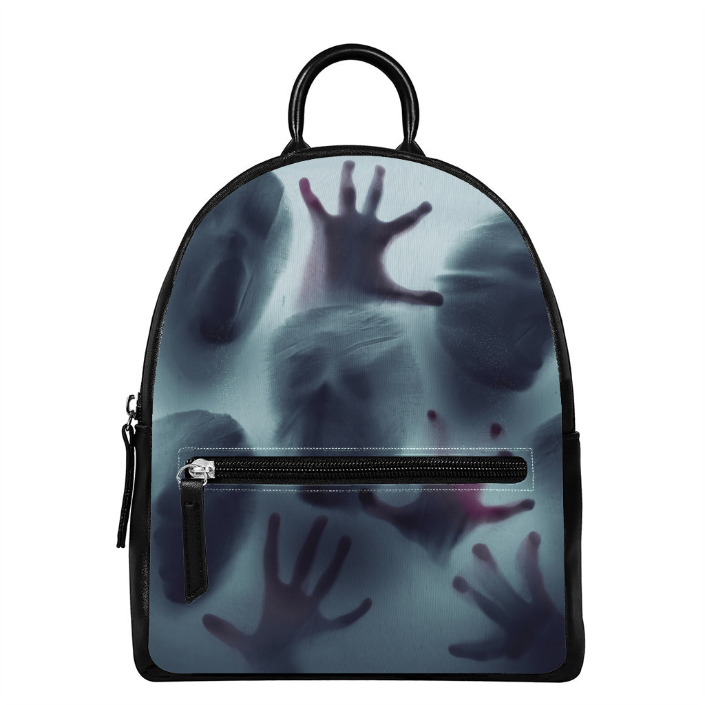 Screaming Horror Ghost 3D Print Leather Backpack