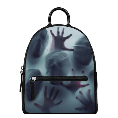 Screaming Horror Ghost 3D Print Leather Backpack