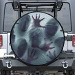 Screaming Horror Ghost 3D Print Leather Spare Tire Cover