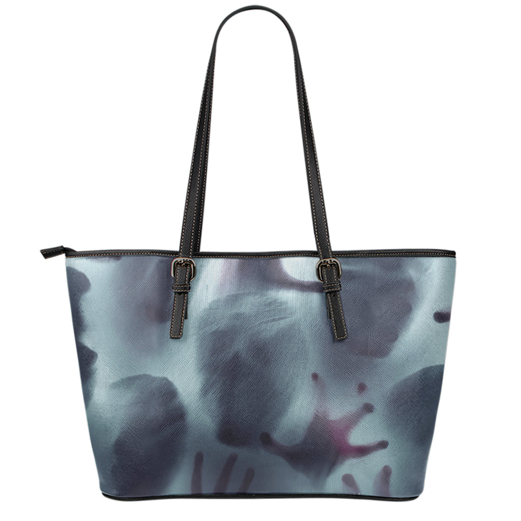 Screaming Horror Ghost 3D Print Leather Tote Bag