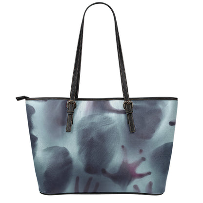 Screaming Horror Ghost 3D Print Leather Tote Bag