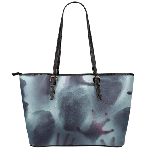 Screaming Horror Ghost 3D Print Leather Tote Bag