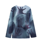 Screaming Horror Ghost 3D Print Long Sleeve Short Coat