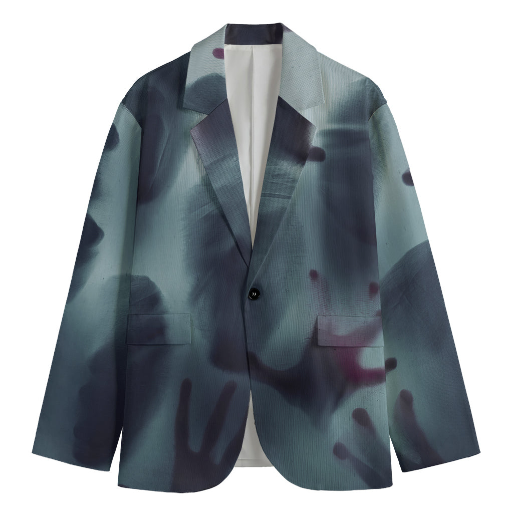 Screaming Horror Ghost 3D Print Men's Blazer