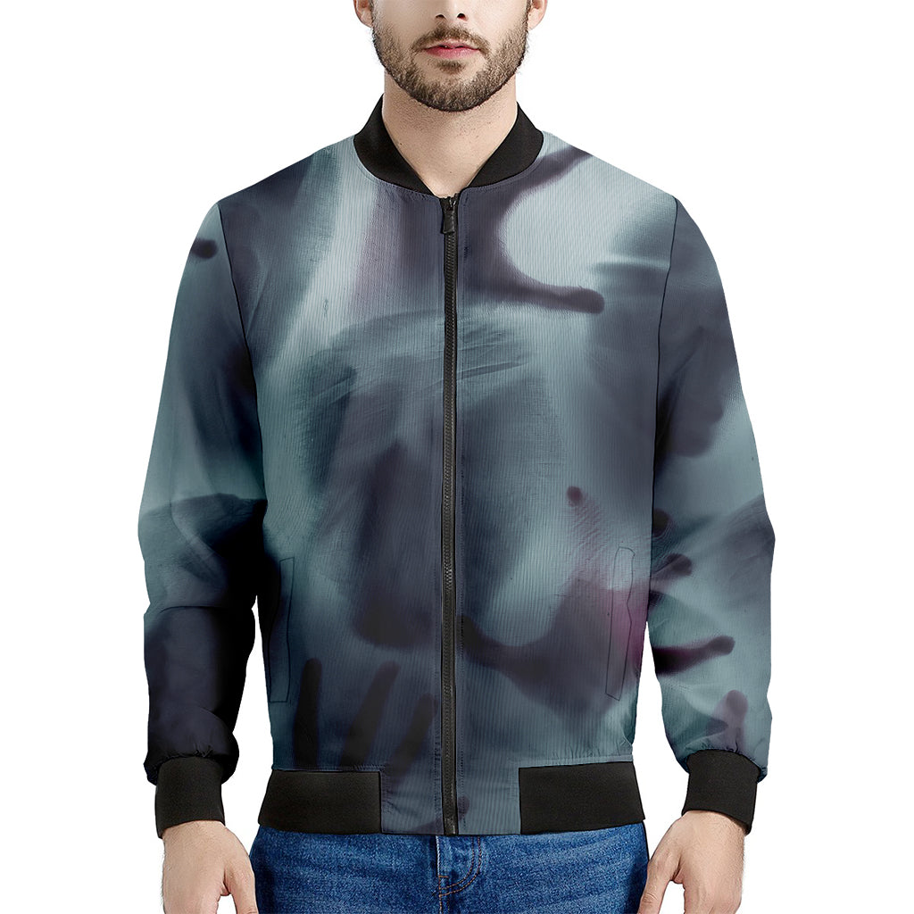 Screaming Horror Ghost 3D Print Men's Bomber Jacket