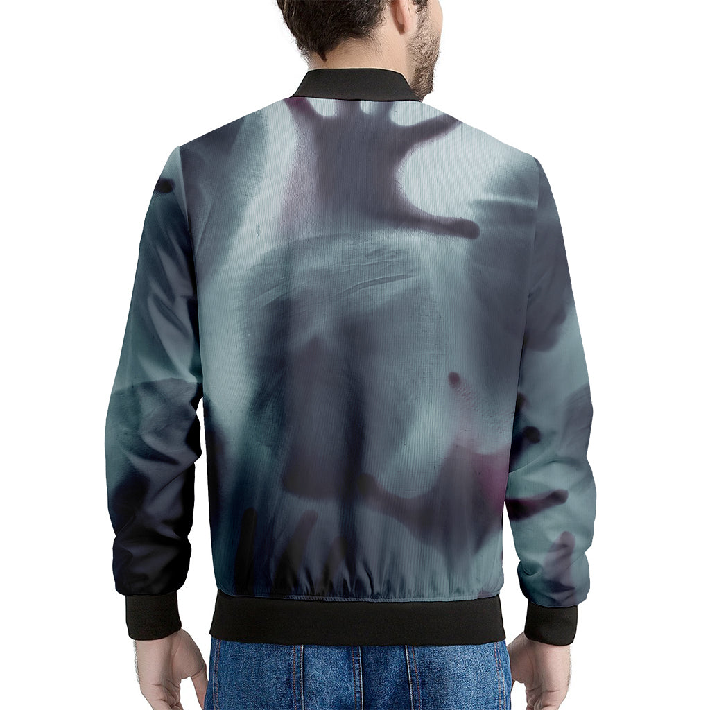 Screaming Horror Ghost 3D Print Men's Bomber Jacket