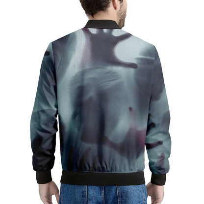 Screaming Horror Ghost 3D Print Men's Bomber Jacket