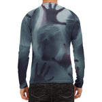 Screaming Horror Ghost 3D Print Men's Long Sleeve Rash Guard