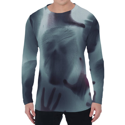 Screaming Horror Ghost 3D Print Men's Long Sleeve T-Shirt
