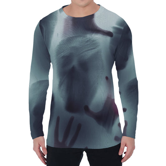 Screaming Horror Ghost 3D Print Men's Long Sleeve T-Shirt