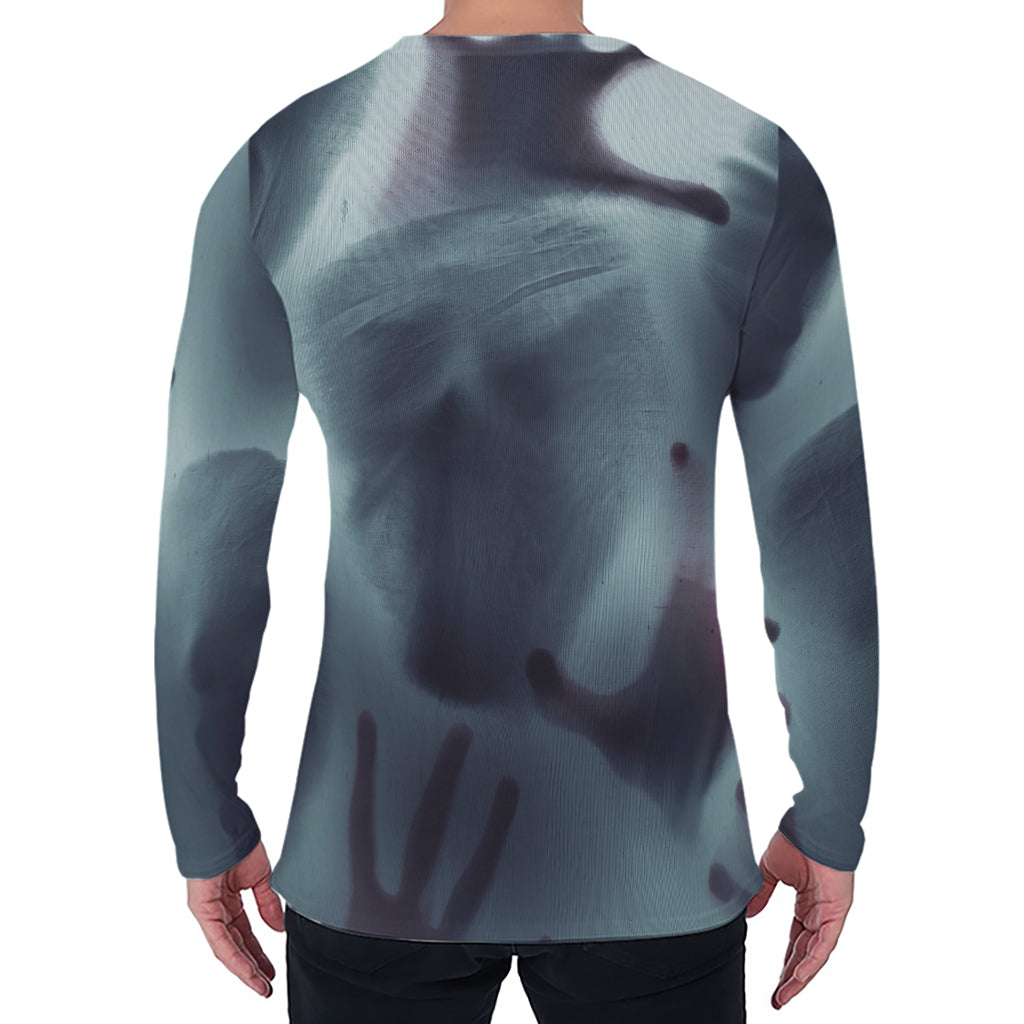 Screaming Horror Ghost 3D Print Men's Long Sleeve T-Shirt
