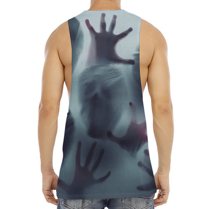 Screaming Horror Ghost 3D Print Men's Muscle Tank Top
