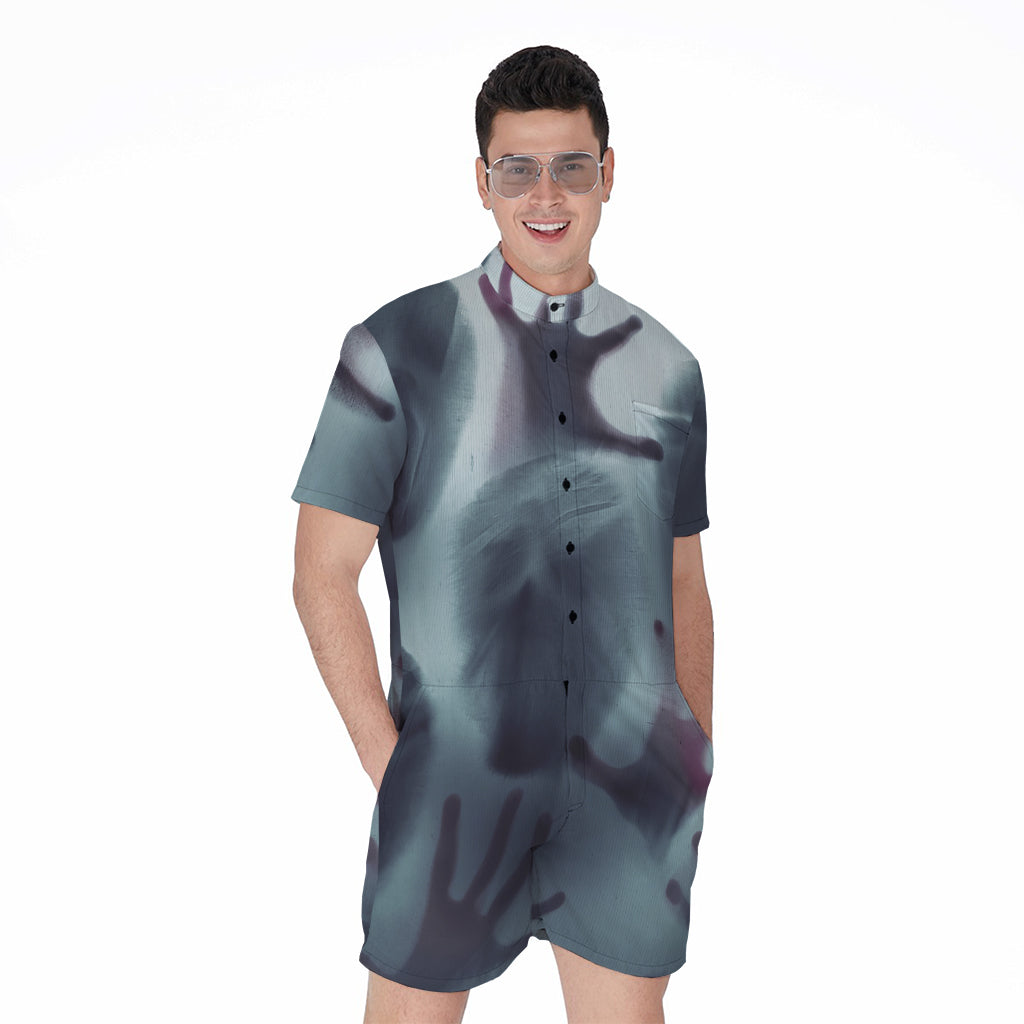 Screaming Horror Ghost 3D Print Men's Rompers