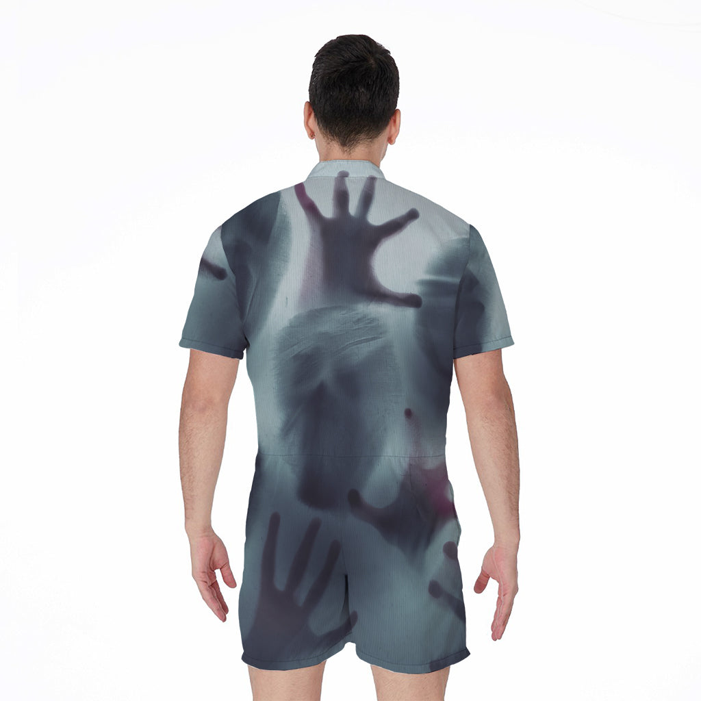 Screaming Horror Ghost 3D Print Men's Rompers