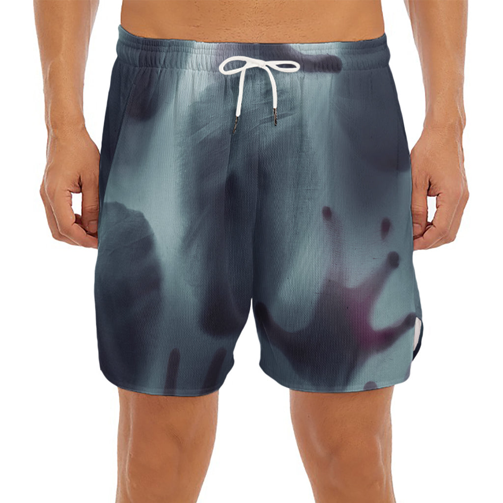 Screaming Horror Ghost 3D Print Men's Split Running Shorts