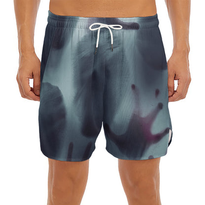 Screaming Horror Ghost 3D Print Men's Split Running Shorts