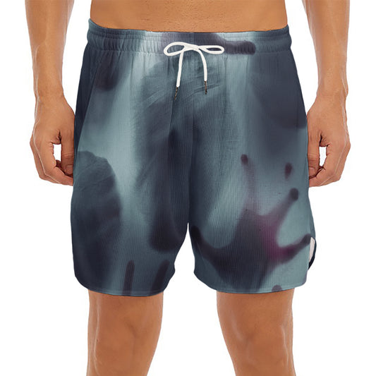 Screaming Horror Ghost 3D Print Men's Split Running Shorts