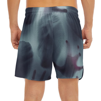 Screaming Horror Ghost 3D Print Men's Split Running Shorts