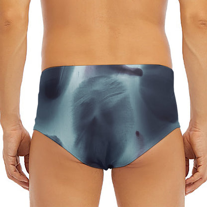 Screaming Horror Ghost 3D Print Men's Triangle Swim Briefs