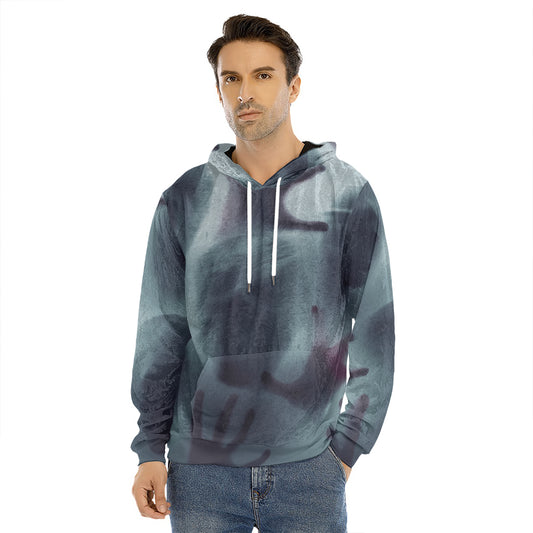 Screaming Horror Ghost 3D Print Men's Velvet Pullover Hoodie
