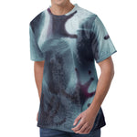 Screaming Horror Ghost 3D Print Men's Velvet T-Shirt
